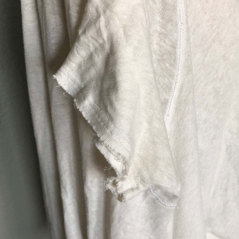 Free People Hi-Low White T-Shirt - Picture 3 of 6